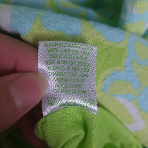 Lilly Pulitzer Women's Strap Shift Dress Floral Green, Blue & White Floral Print - Picture 12 of 14